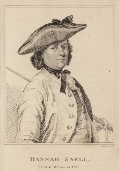 Hannah Snell, nascida em Worcester, 1723 de English School