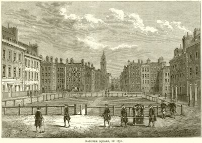 Praça de Hanôver, em 1750 de English School