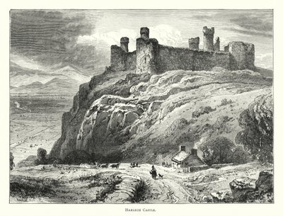 Castelo de Harlech (gravura) de English School