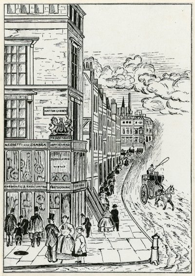 Jardim Hatton e Holborn, 1866 de English School