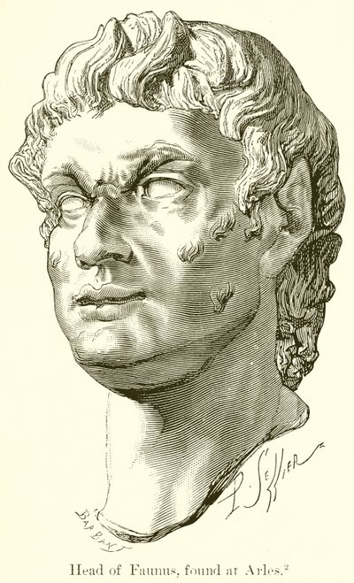 Head of Faunus, encontrado em Arles de English School
