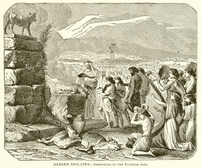 Idolatria Hebraica .-- Sacrifício às Apis Egípcias de English School