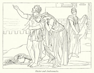 Hector e Andromache (litho) de English School