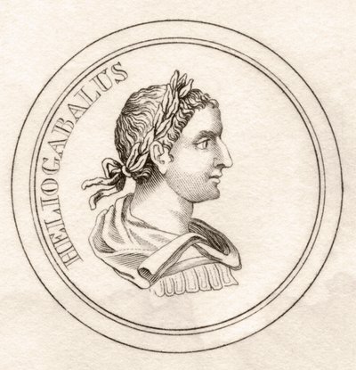 Heliogabalus, do &39;Crabb&39;s Historical Dictionary&39;, publicado em 1825 de English School