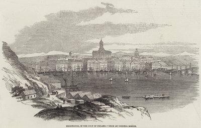 Helsingfors, no Golfo da Finlândia (gravura) de English School