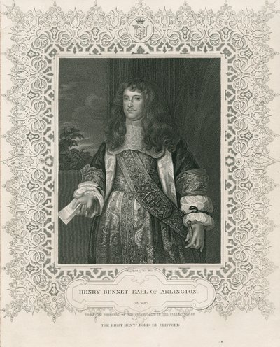 Henry Bennet, 1º Conde de Arlington, de &39;British Portraits&39; de Lodge, 1823 de English School