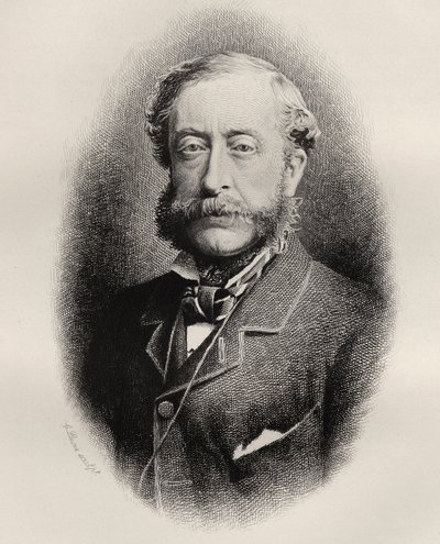 Henry Howard Molyneux Herbert, 4º Conde de Carnarvon, gravado por C. Laurie, de "A História da Maçonaria, volume I", publicado por Thomas C. Jack, Londres, 1883 de English School