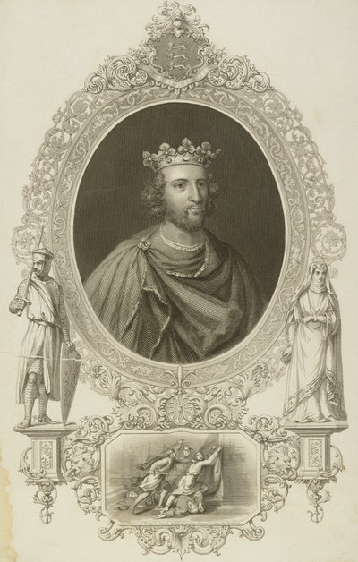Henrique III (1207-72), rei da Inglaterra, de "A Galeria dos Retratos", publicado em 1833 de English School