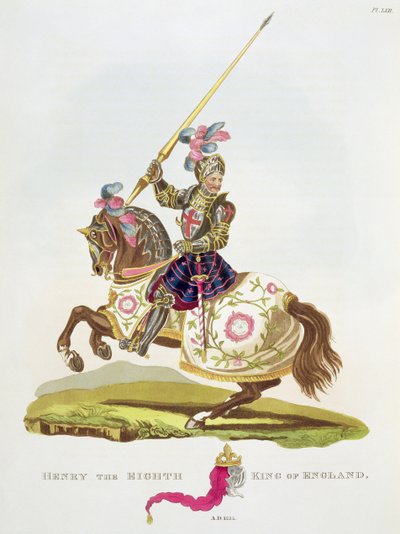 Henrique VIII, rei da Inglaterra (1491-1547) 1525, de &39;Ancient Armor&39; de Samuel Rush Meyrick, 1824 de English School