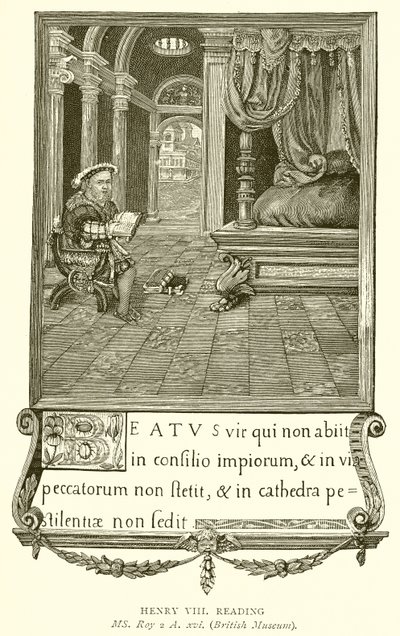 Henry VIII lendo de English School