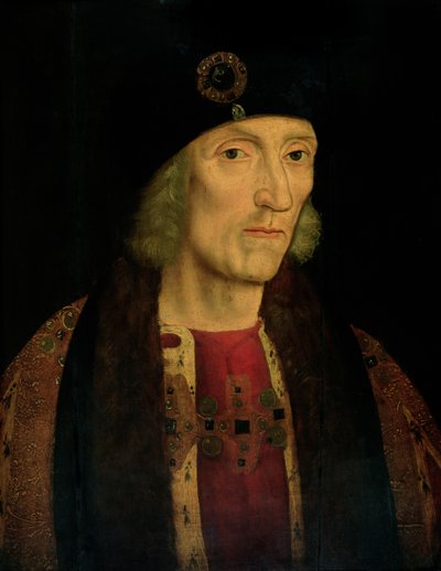 Henrique VII (1457-1509) (óleo sobre painel) de English School