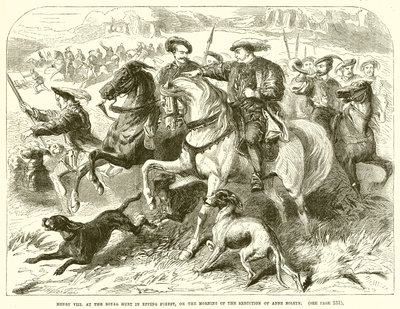 Henry VII. no Royal Hunt em Epping Forest, na manhã da execução de Ana Bolena de English School
