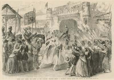 Henry V entrando em Londres após a Batalha de Agincourt de English School