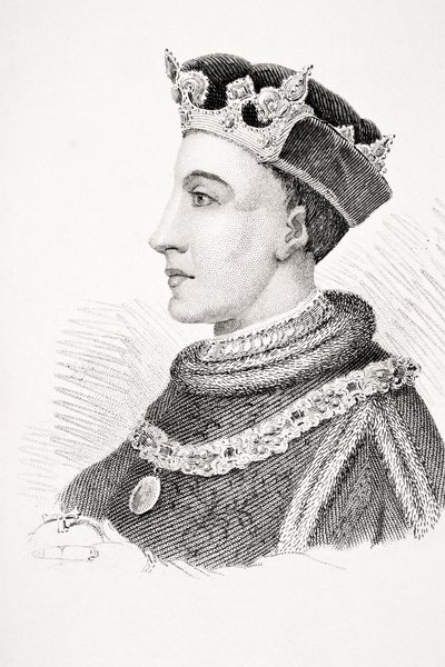 Henry V da Inglaterra, ilustração de &39;Old England&39;s Worthies&39; de Lord Brougham, publicado em 1880 de English School