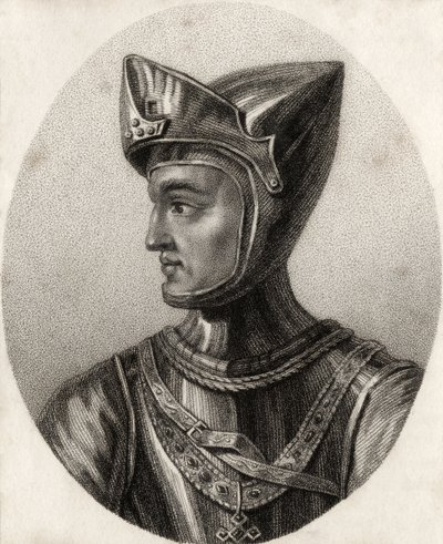 Henry de Grosmont, duque de Lancaster, de "Um catálogo dos autores reais e nobres", publicado em 1806 de English School