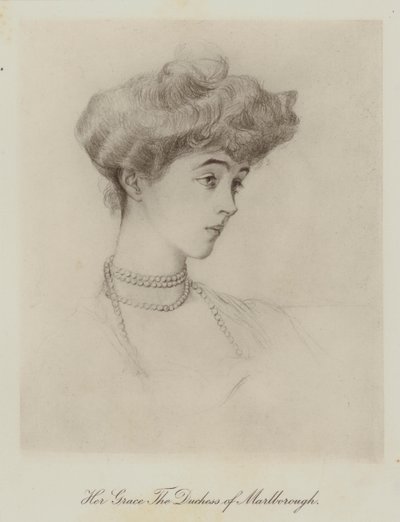 Sua Graça a Duquesa de Marlborough (litografia) de English School