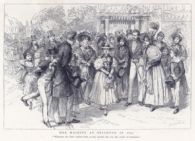 Sua Majestade em Brighton em 1832 de English School