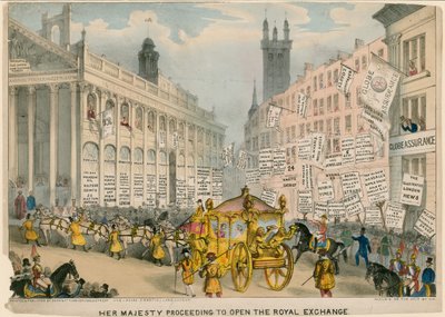 Sua Majestade continua a abrir o Royal Exchange, em Londres de English School