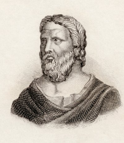 Heráclito de Éfeso, do &39;Crabbes Historical Dictionary&39;, publicado em 1825 de English School