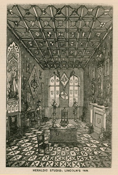 Estúdio heráldico, Lincolns Inn, Londres de English School