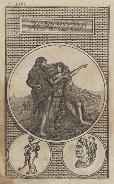 Hércules, antigo herói e deus romano (gravura) de English School