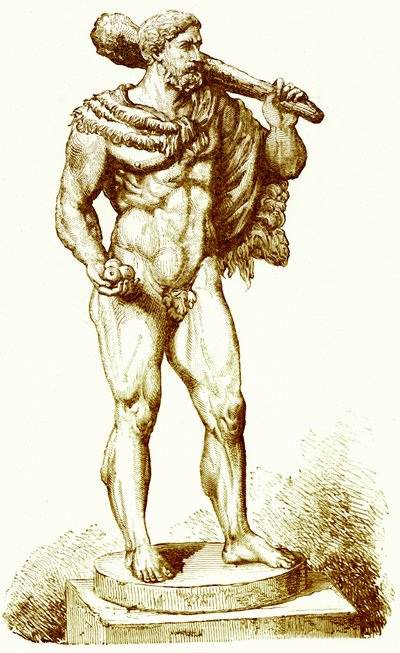Hercules, ilustração da História de Roma por Victor Duruy, publicado em 1884 (imagem digitalmente melhorada) de English School
