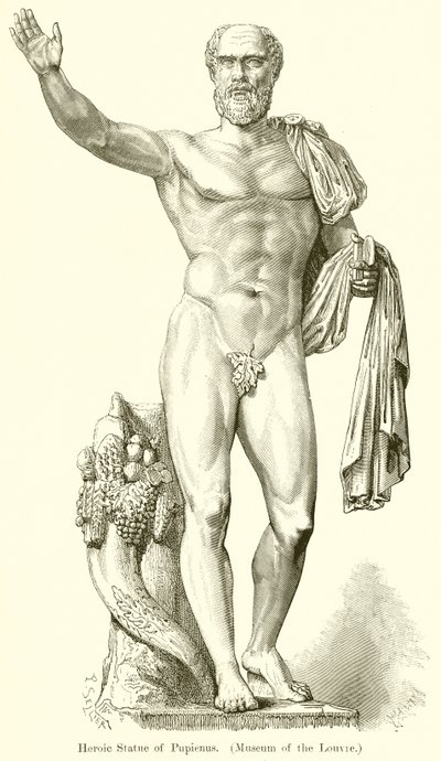 Estátua heróica de Pupienus. (Museu do Louvre) de English School