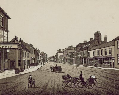 High Street, Petersfield (litografia) de English School