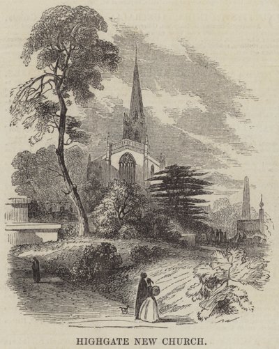 Highgate New Church (gravura) de English School