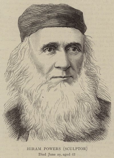 Hiram Powers, Escultor (gravura) de English School