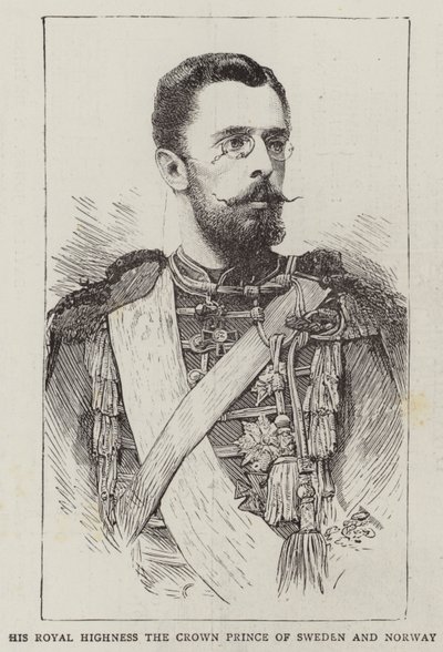 Sua Alteza Real o Príncipe Herdeiro da Suécia e da Noruega (gravura) de English School