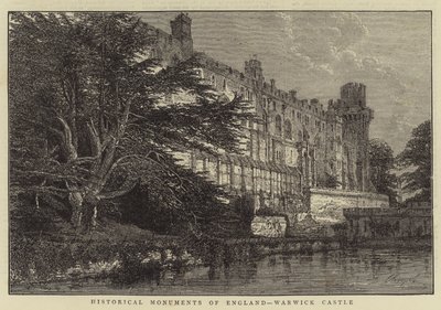Monumentos Históricos da Inglaterra, Castelo de Warwick (gravura) de English School