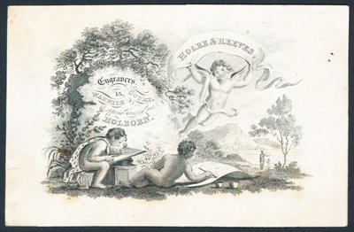 Hoare & Reeves, gravadores, cartão comercial de English School