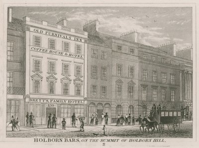 Holborn Bars, no cume de Holborn Hill de English School