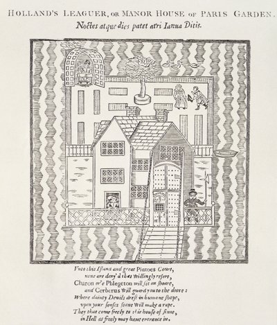 Hollands Leaguer, ou Manor House, de Paris Garden, Southwark, Londres de English School