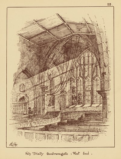 Holy Trinity Goodramgate, West End (litografia) de English School