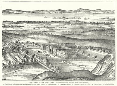 Holyrood Palace and Abbey (gravura) de English School