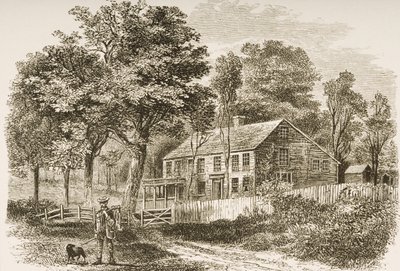Lar do historiador William H. Prescott, Pepperill, perto de Boston, em 1870, de "American Pictures" publicado pela Religious Tract Society, 1876 de English School