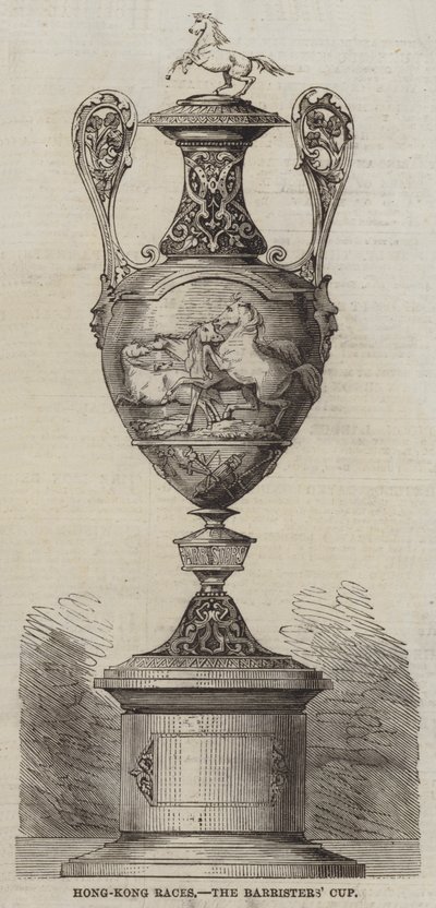 Hong-Kong Races, a Taça dos Barristers (gravura) de English School