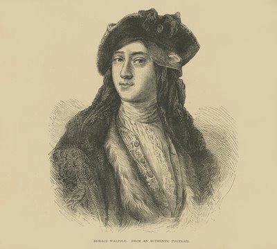 Horatio Walpole de um retrato autêntico (gravura) de English School