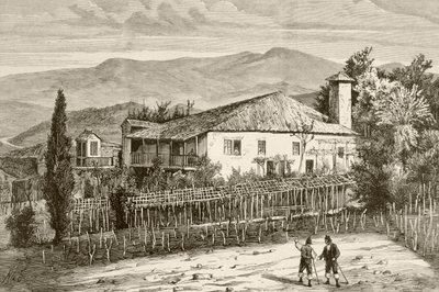 Casa em Casdemiro, Galiza, Espanha (litografia) de English School