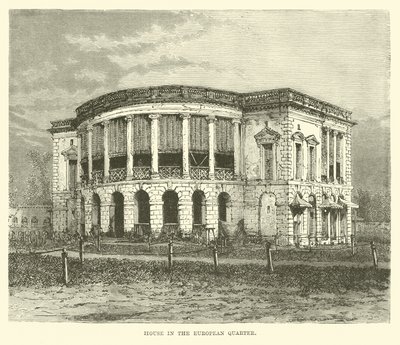 Casa no bairro europeu, Calcutá, Índia de English School