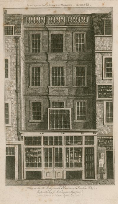 Casa no Old Bailey, uma vez a residência de Jonathan Wild de English School