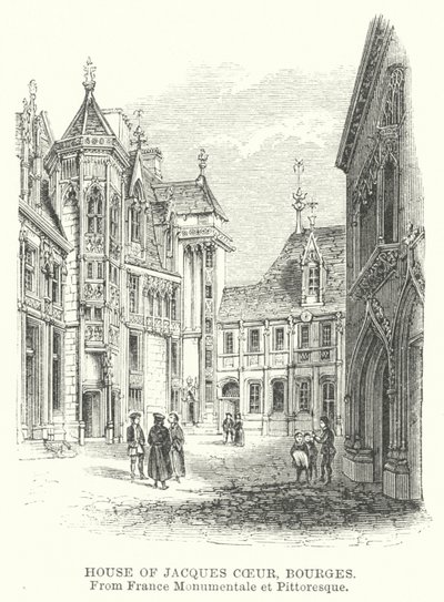 Casa de Jacques Coeur, Bourges (gravura) de English School