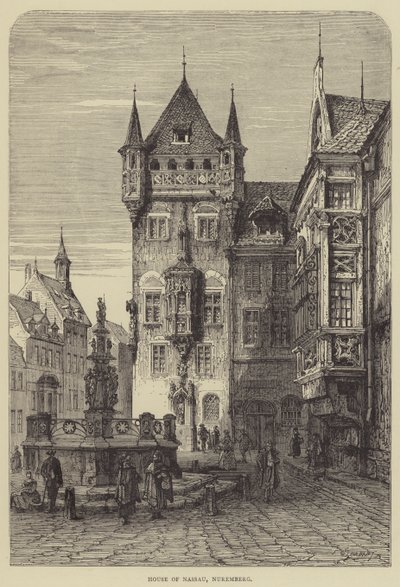 Casa de Nassau, Nuremberga (gravura) de English School