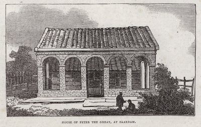 Casa de Pedro O Grande, Saardam (gravura) de English School