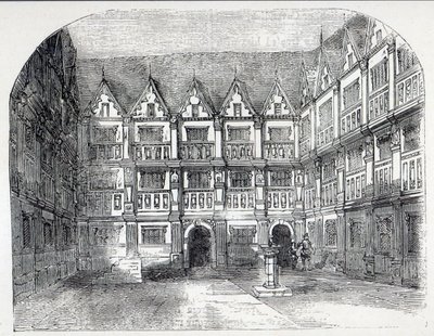 Casa de Sir Thomas Gresham, em Bishopsgate Street, Londres de English School