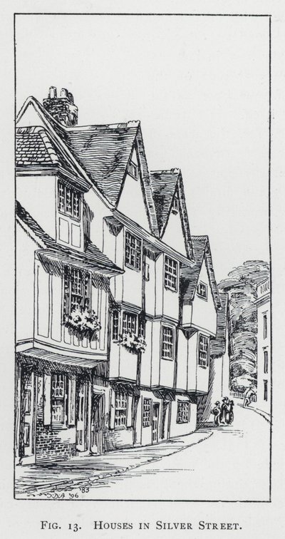 Casas na Rua Silver (gravura) de English School
