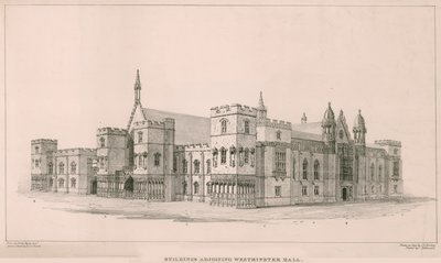 Casas do Parlamento: Edifícios ao lado do Westminster Hall de English School