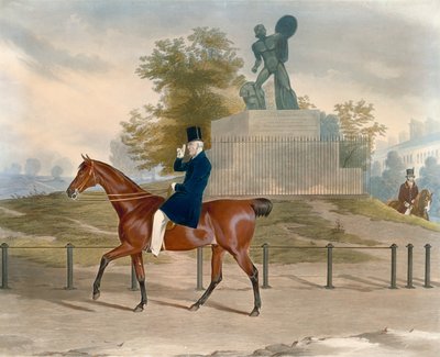 Hyde Park, Londres, com a estátua de Aquiles dedicada ao Duque de Wellington de English School
